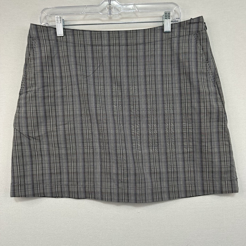 Cutter & Buck Gray Plaid Golf Skort
